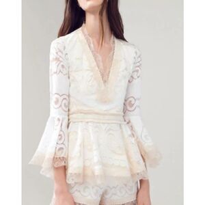 Alexis Alexina Lace Top in Pearl White NWT Sz. M